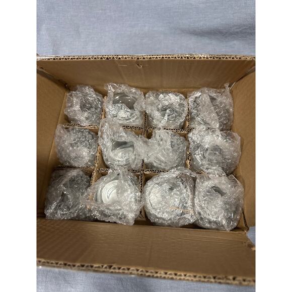 12 Pcs 2 oz Clear Round Glass Jars with Black Lids- Black, Clear - Picture 4 of 5